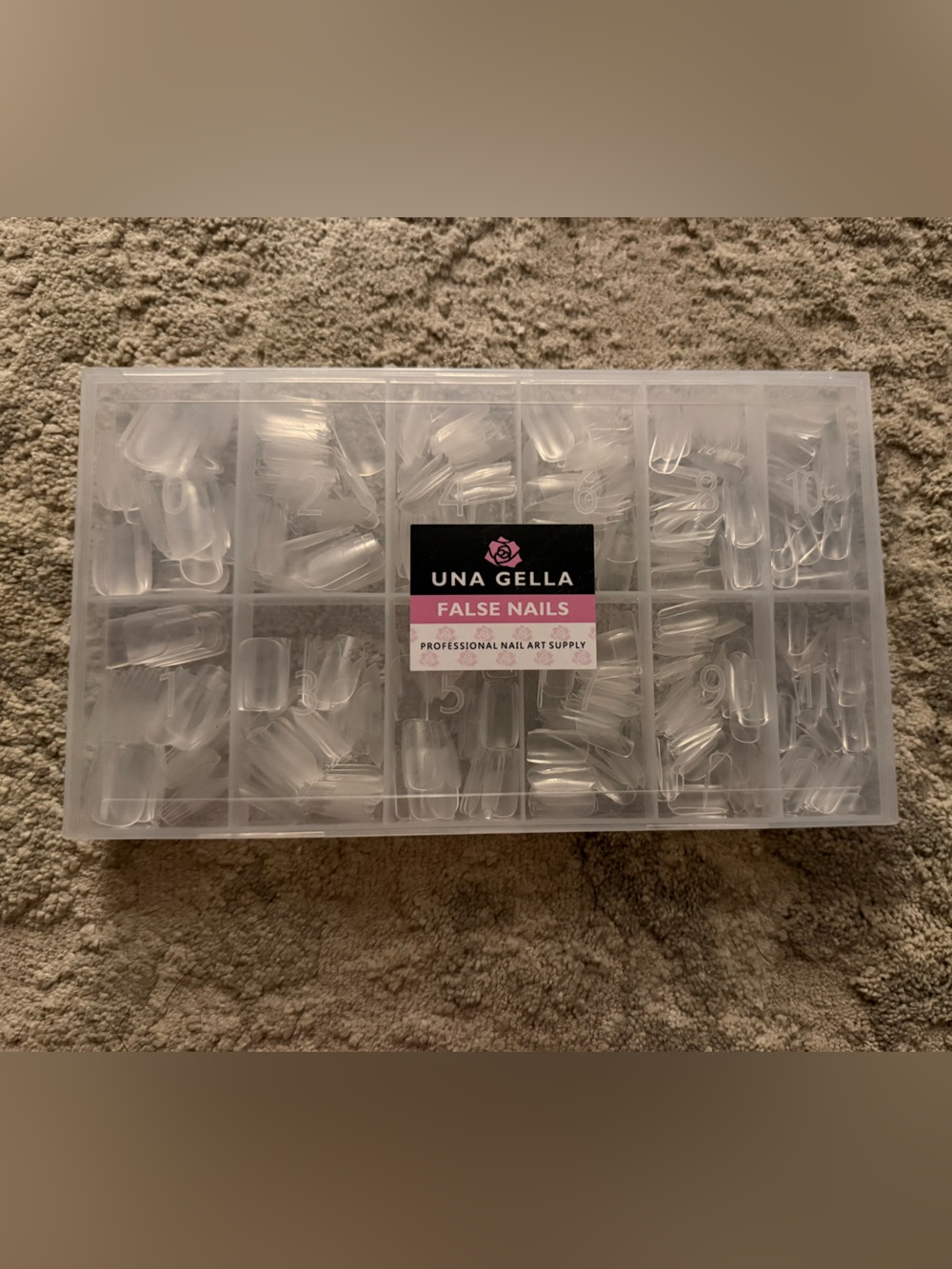 Una Gella Clear False Nail Tips Storage Set - Professional Nail Art Organizer